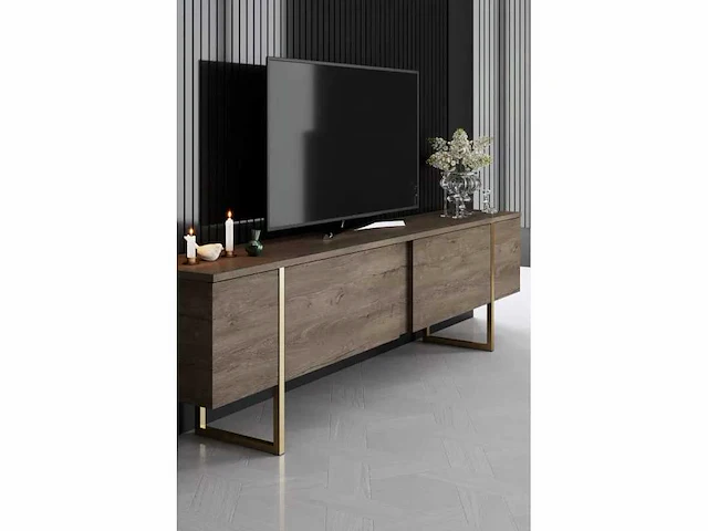 Set van 3 stuks - walnoot en gouden afwerking - afbeelding 9 van  13