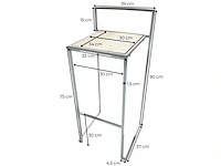 Set van 30 professionele barkrukken met trolley - almond white - afbeelding 2 van  9