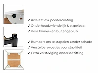 Set van 30 professionele barkrukken met trolley - almond white - afbeelding 8 van  9
