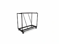 Set van 30 professionele barkrukken met trolley - zwart/bruin - afbeelding 9 van  9
