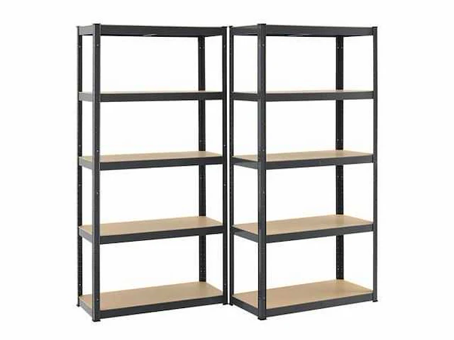 Set van 4 basic opbergplanken 180 x 90 x 40 cm - afbeelding 2 van  5