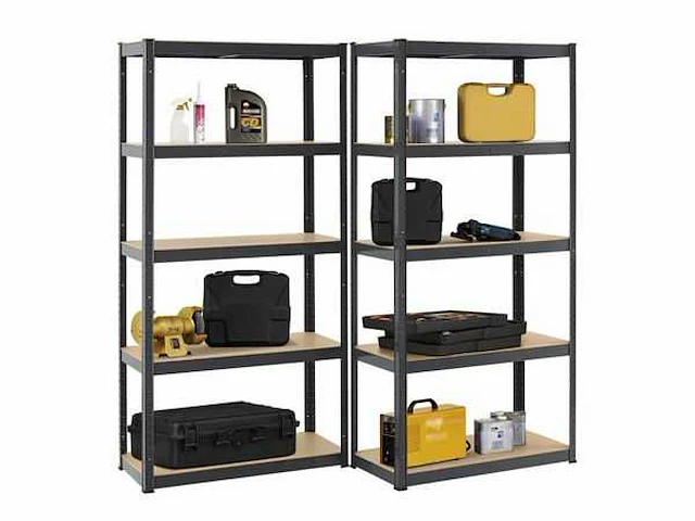 Set van 4 basic opbergplanken 180 x 90 x 40 cm - afbeelding 4 van  5