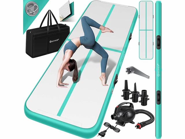 Set van 4 gymmatten airtrack opblaasbare fitnessmat|yogamatten, tumbling matten - afbeelding 1 van  8