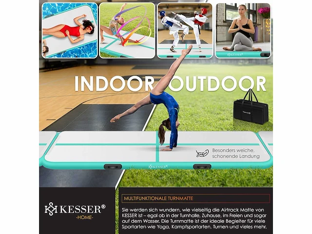 Set van 4 gymmatten airtrack opblaasbare fitnessmat|yogamatten, tumbling matten - afbeelding 3 van  8