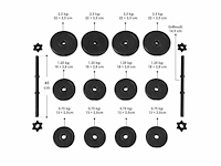 Set van 4 halters 20 kg - afbeelding 7 van  7