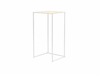 Set van 4 industriële barkrukken met 1 bartafel - wit - stapelbaar - afbeelding 2 van  6