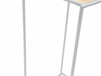 Set van 4 industriële barkrukken met 1 bartafel - wit - stapelbaar - afbeelding 4 van  6