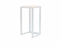 Set van 4 industriële barkrukken met 1 bartafel - wit - stapelbaar - afbeelding 6 van  6