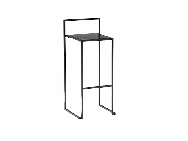 Set van 4 industriële barkrukken met 1 bartafel - zwart - stapelbaar - afbeelding 2 van  6