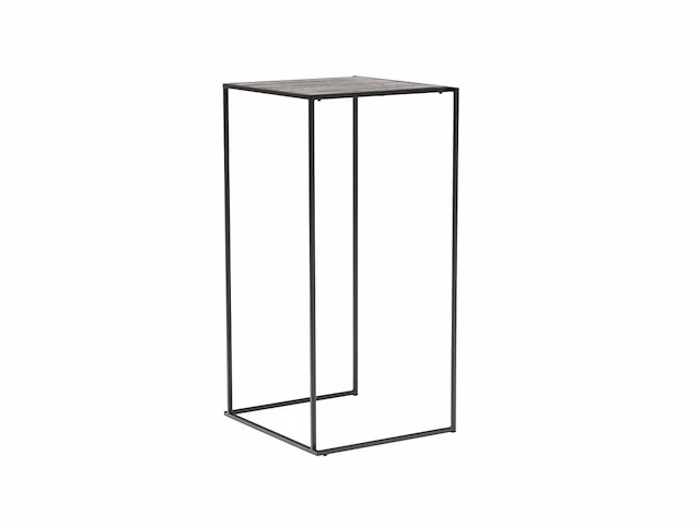 Set van 4 industriële barkrukken met 1 bartafel - zwart - stapelbaar - afbeelding 3 van  6