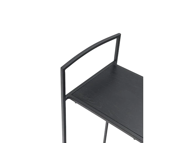 Set van 4 industriële barkrukken met 1 bartafel - zwart - stapelbaar - afbeelding 4 van  6
