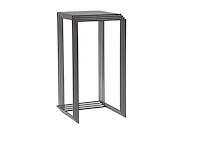 Set van 4 industriële barkrukken met 1 bartafel - zwart - stapelbaar - afbeelding 6 van  6