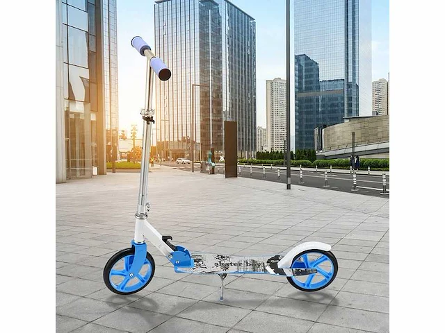 Set van 4 scooters met xxl wielen, voetsteunen, frictierem op achterwiel - afbeelding 1 van  9