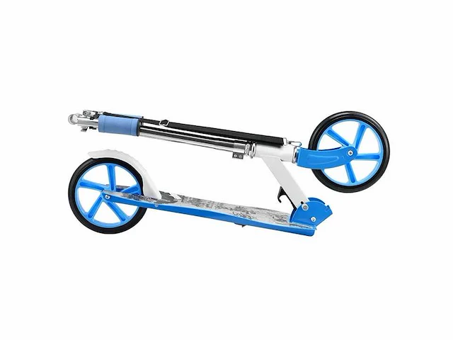 Set van 4 scooters met xxl wielen, voetsteunen, frictierem op achterwiel - afbeelding 5 van  9