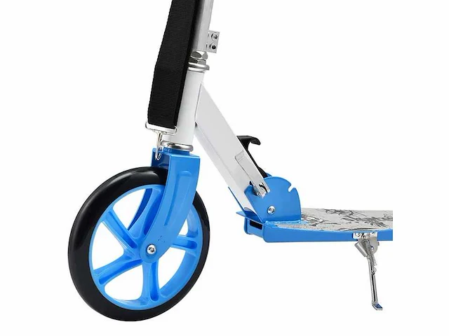 Set van 4 scooters met xxl wielen, voetsteunen, frictierem op achterwiel - afbeelding 7 van  9