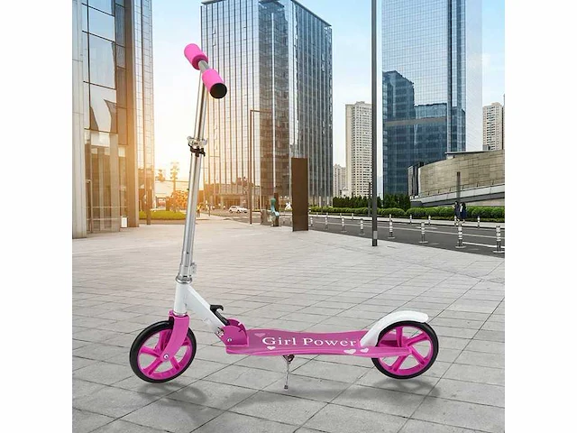 Set van 4 scooters met xxl wielen, voetsteunen, frictierem op achterwiel - afbeelding 9 van  9