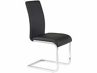 Set van 4 stoelen - faux zwart - afbeelding 5 van  8