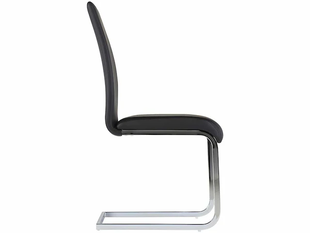 Set van 4 stoelen - faux zwart - afbeelding 6 van  8