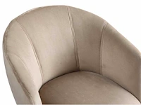 Set van 4 stoelen - fluweel en metaal - beige - afbeelding 3 van  6