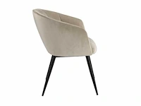 Set van 4 stoelen - fluweel en metaal - beige - afbeelding 6 van  6