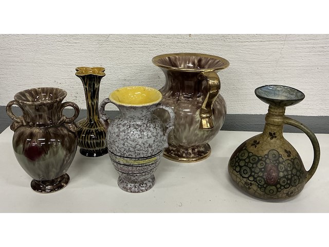 Set van 5 mooie vaasjes - afbeelding 1 van  3