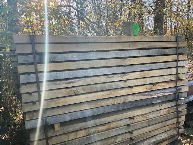 Set van 50 rustieke eiken houten wagonvloer - afbeelding 2 van  4