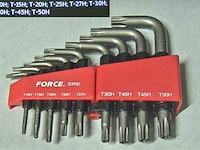 Set van 5x force 5098t haakse resistorx sleutelset 9-delig - afbeelding 2 van  2