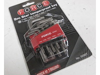 Set van 5x force 5098t haakse resistorx sleutelset 9-delig - afbeelding 1 van  2