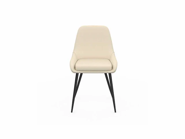 Set van 6 beige stoffen stoelen - afbeelding 3 van  6
