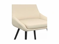 Set van 6 beige stoffen stoelen - afbeelding 4 van  6