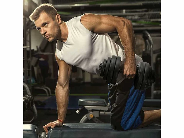 Set van 6 dumbbells - 2 x 30kg en 4 x 20 kg - afbeelding 1 van  6