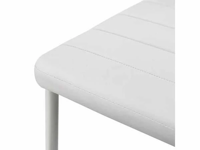 Set van 6 eetkamerstoelen - wit - afbeelding 4 van  5