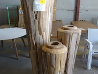 Set van design vazen in teak - afbeelding 1 van  4