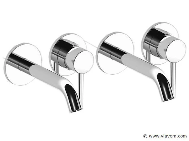 Set van inbouw mengkranen - verchroomd rvs - afbeelding 1 van  7