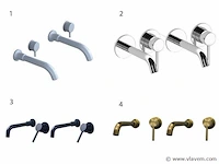 Set van inbouw mengkranen - verchroomd rvs - afbeelding 3 van  7