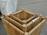 Setje van 3 bamboe bloembakken - afbeelding 8 van  9