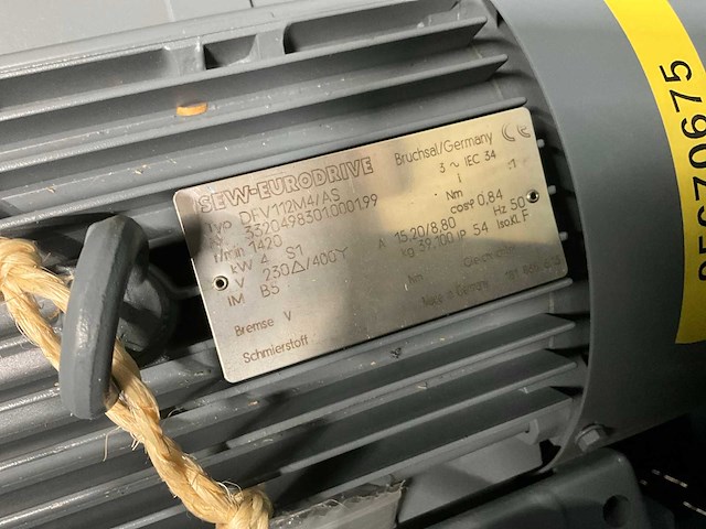Sew + bauer 0,37 + 2x 0,75 +0,55 kw electro motor met reductie (5x) - afbeelding 6 van  14
