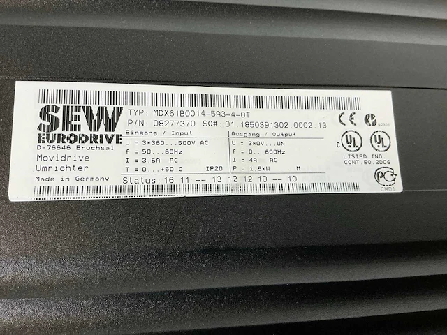 Sew eurodrive movidrive mdx61b0014-5a3-4-0t frequentieregelaar - afbeelding 5 van  5