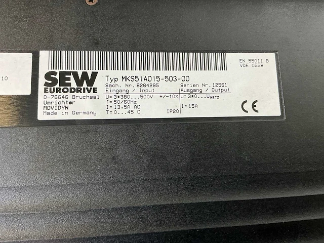 Sew eurodrive movidyn mks51a015-503-00 frequentieregelaar - afbeelding 5 van  5