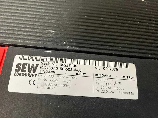 Sew mdx60a0150-503-4-00 frequentieregelaar - afbeelding 7 van  9