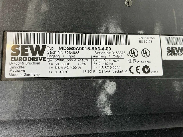Sew movidyn en movidrive frequentieregelaar (2x) - afbeelding 6 van  7