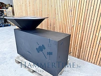 Sfeer bbq groot corten staal zwart - afbeelding 6 van  11