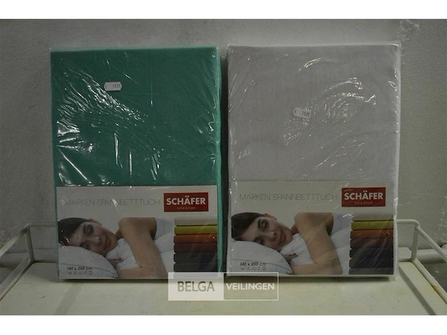 Shafer hoeslaken 140x200cm 2st 80%katoen 20% polyester - afbeelding 1 van  4