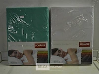 Shafer hoeslaken 140x200cm 2st 80%katoen 20% polyester - afbeelding 1 van  4