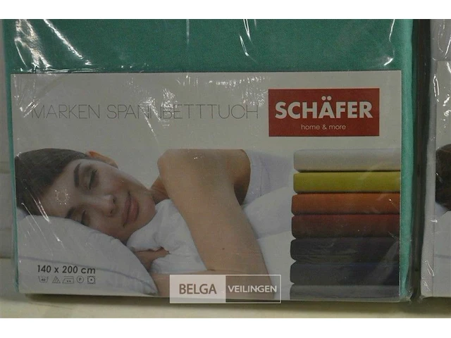 Shafer hoeslaken 140x200cm 2st 80%katoen 20% polyester - afbeelding 2 van  4