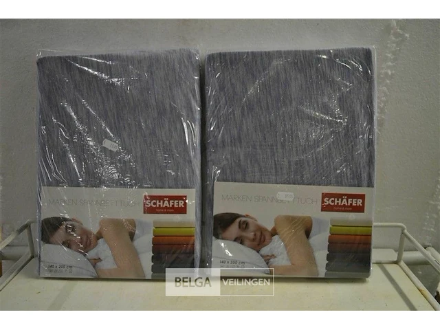 Shafer hoeslaken 140x200cm 2st 80%katoen 20% polyester - afbeelding 1 van  5