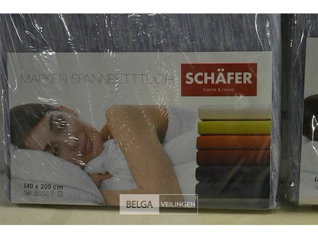 Shafer hoeslaken 140x200cm 2st 80%katoen 20% polyester - afbeelding 2 van  5