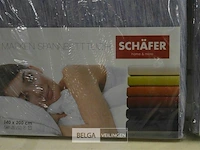 Shafer hoeslaken 140x200cm 2st 80%katoen 20% polyester - afbeelding 2 van  5