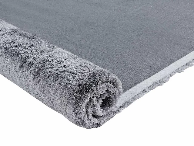 Shaggy, shag vloerkleed - 160 x 230 cm - zilver - afbeelding 4 van  5