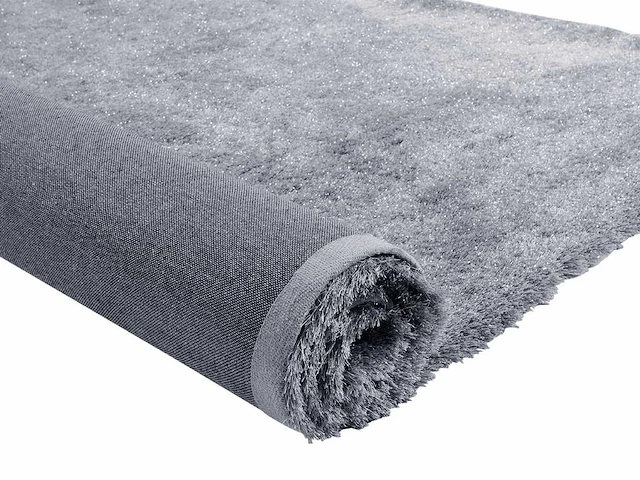 Shaggy, shag vloerkleed - 160 x 230 cm - zilver - afbeelding 5 van  5